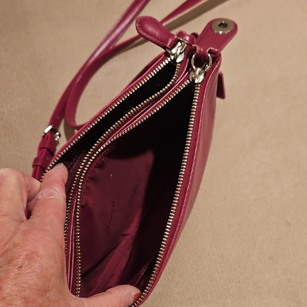 Coach Wine Leather Crossbody Bag - Picture 5 of 8